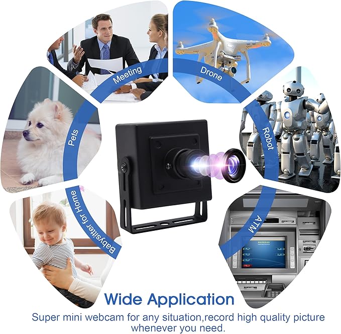 ELP 4K Mini USB Camera with 3.6mm Lens and 3840x2160 HD Resolution for MAC/Windows/Linux/Raspberry Pi