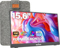 InnoView Portable Monitor 15.6" 1080P for Laptop with Protective Sleeve, Built-in 90° Adjustable Stand USB C HDMI Ultra-Slim Portable Laptop Monitor for MacBook Phone PS Xbox Switch