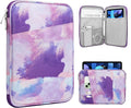 TiMOVO 9-11" Tablet Sleeve Bag for iPad 11-inch A16 2025, iPad 10.9"/10.2"| Air 11 Inch/5th/4th Gen. 10.9", Galaxy Tab A9+/A11Plus 11", Protective Bag with Pocket, Watercolor Purple