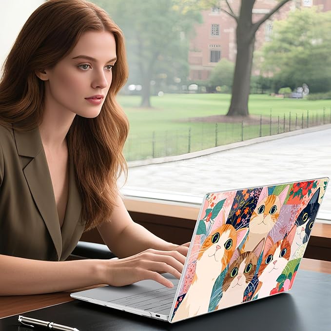 Batianda Case for Dell XPS 13 Laptop Copilot+ PC 13.4" Display 2025 2024 Model Number 9345/9350, Ultra-Slim Lightweight Scratch-Resistant Hard Shell with Professional Protection, Cats