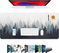 Galdas Mouse Pad For Gaming,Forest Background Pattern XXL XL Large Mouse Mat Long Extended MousePad Desk Mat Non-Slip Rubber Mice Pads Stitched Edges Thin (31.5 x 11.8 x 0.12 Inches) Tree