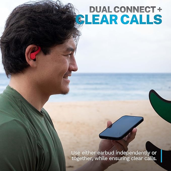 JLab Go Sport+ Wireless Workout Earbuds Featuring C3 Clear Calling, Secure Earhook Sport Design, 35+ Hour Bluetooth Playtime, 3 EQ Sound Settings, and IP55 Sweat Resistance (Coral)