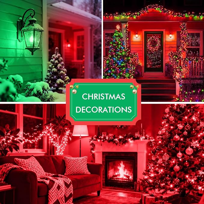 TJOY LED Red Light Bulb, Red Colored Light Bulbs Outdoor, A19 60 Watt Equivalent, 5W E26 Base Lightbulb for Christmas Porch Indoor Party Bedroom Decoration, Non-Dimmable, 4 Pack
