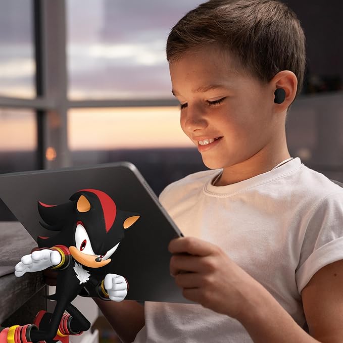 Sonic The Hedgehog Wireless Earbuds, True Wireless Bluetooth Earbuds, in-Ear Headphones with Active Noise Cancelling and Charging Case (Shadow The Hedgehog)