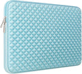 RAINYEAR 15 Inch Laptop Sleeve Diamond Foam Shock Resistant Padded Case Fluffy Lining Cover Carrying Bag Compatible with 15.4" MacBook Pro/Air, Surface Laptop 3/4 15", New XPS 15 Touch (Blue)