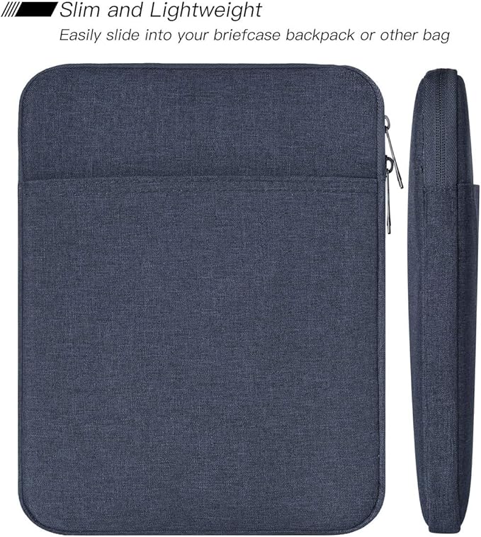 Tablet Sleeve Case for iPad Pro 11 Inch, iPad 9th/8th/7th Gen 10.2, iPad Air 5/4 10.9 Inch, Samsung Galaxy Tab A8 10.5" Protective Bag, Fit Apple Smart Keyboard, Blue