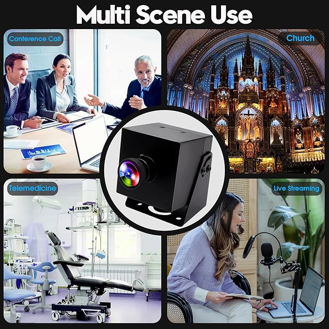 ELP 4K HDMI USB Fisheye Camera for Computer Mini Lightburn Camera for Laser Engraver Type-C HDMI Display Simultaneous USB2.0 Webcam 2X Digital Zoom Camera H.264 8mp USB Security Camera for Jetson Nano