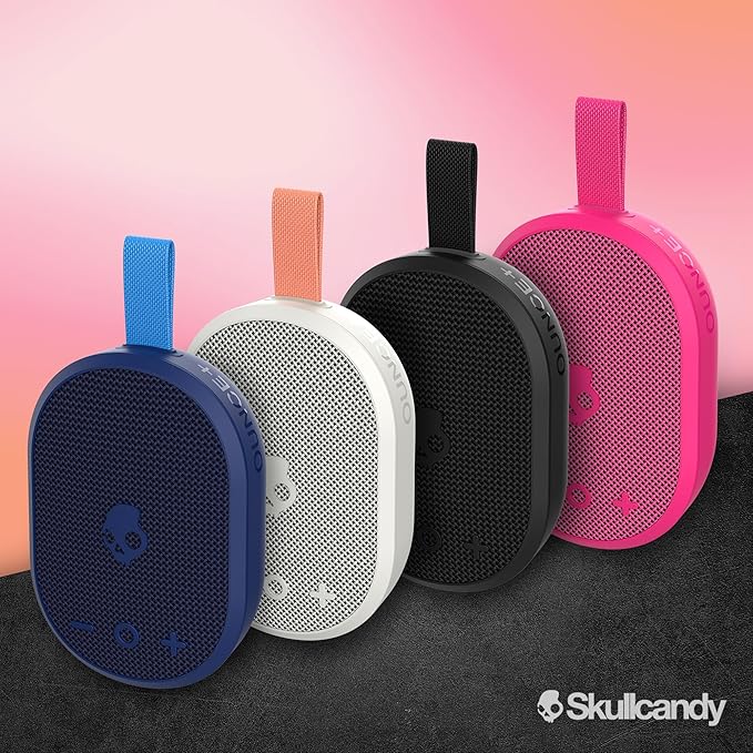 Skullcandy Ounce+ Wireless Bluetooth Speaker - IPX7 Waterproof Mini Portable Speaker with 16 Hour Battery, True Wireless Stereo, and Ballistic Nylon Carry Strap (Navy)