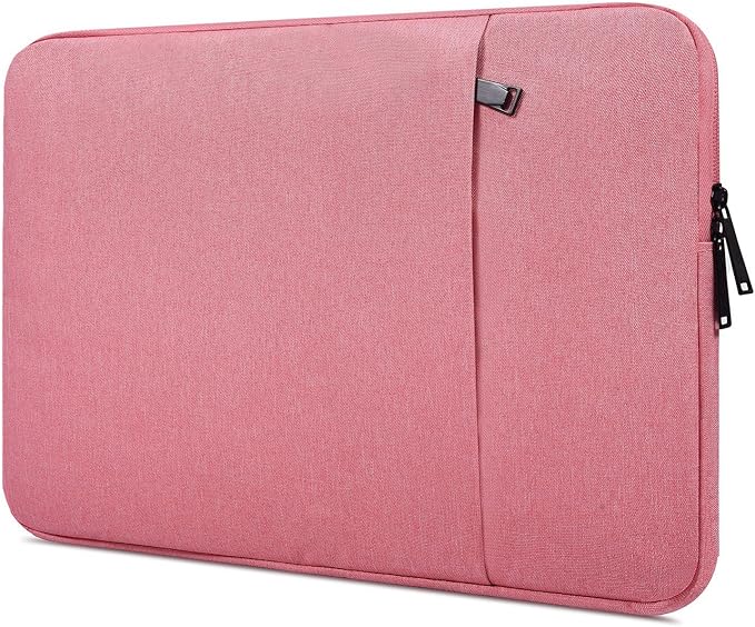 14 Inch Laptop Sleeve Case Women Girls for DELL XPS 15, Latitude 5420 7420, Inspiron 14, Lenovo Flex 5, HP 14 Laptop, Razer Blade 15, Laptop Cover 14 inch Water Resistant Computer Bag -Pink