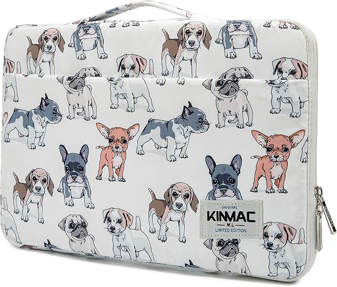 Kinmac 360° Protective Laptop Sleeve Case Bag Cover with Handle for MacBook Pro 16 inch,16 inch HP,Lenovo,Dell,ASUS,Acer Ultrabook and Business Laptop (Dogs)