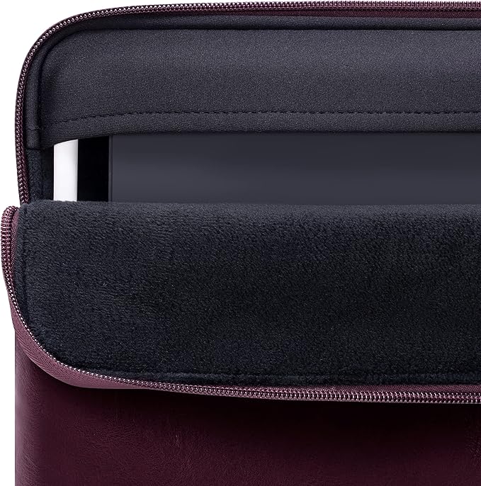 Comfyable Tablet Sleeve Compatible with iPad Air 13 inch M4 2026, iPad Pro 13" M5 with Magic Keyboard & Pencil Holder - PU Leather Bag Slim Protective Cover Case - Berry Brown