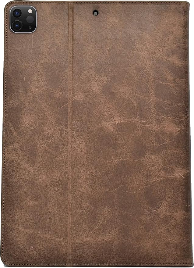 Porter Riley - Leather Case for iPad Pro 12.9" 6th / 5th / 4th Gen. Premium Genuine Leather Stand/Cover/Flip Case (Chocolate Brown)