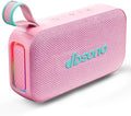 Bluetooth Speaker Stereo 20W Loud Sound: 30H Playtime, IPX5 Water Resistant, Portable Wireless Speakers, Powerful Bass, Lightshow, Birthday Gifts for Men/Adults/Teens, Beach Vacation Essentials, Pink