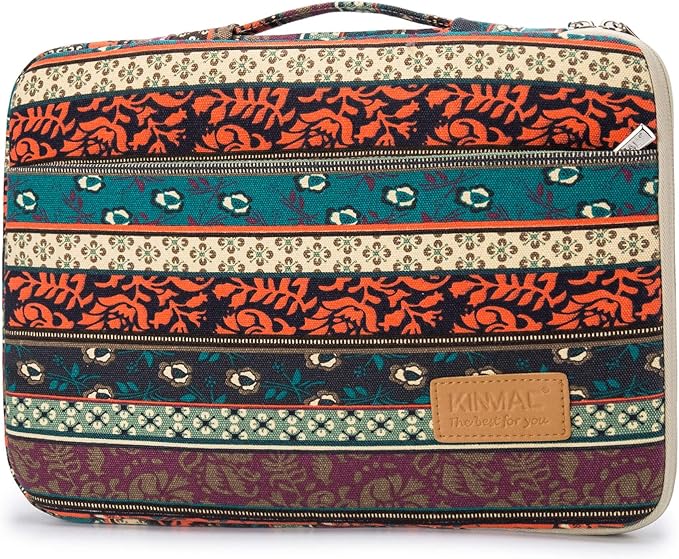 Kinmac 360° Heavy Duty Protective Laptop Sleeve Case Bag Cover with Handle for MacBook Air 13 inch,iPad Pro 13 inch and 13.3 inch HP,Dell,Lenovo,Asus,Acer Laptop (Bohemian)
