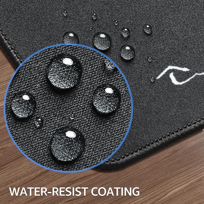KTRIO Large Gaming Mouse Pad Desk Mat, Superior Micro-Weave Cloth, Non-Slip Rubber Base, Stitched Edges, Water-Resistant, for Gamer, Office & Home, 31.5 x 15.7 Inch，Kanagawa Wave