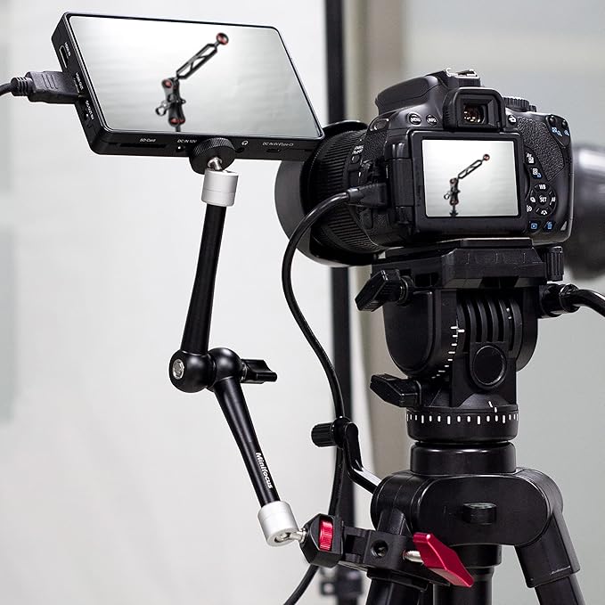 11'' Articulating Friction Magic Arm Super Camera Clamp Mount Cell Phone Holder Action Camera Adapter Kit for DSLR Camera LCD Monitor Vlog Rig Video LED Light Microphone Cage Camcorder Projector