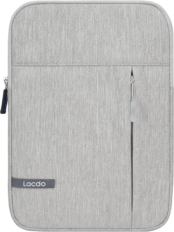 Lacdo Tablet Sleeve Case for 11 inch iPad A16 | 11 Inch ipad Air M4 M3 M2 | 11" iPad Pro M5 M4 | 10.9" ipad/ipad Air | 10.2" IPad | 11" Samsung Galaxy Tab A9+, iPad Air Pro Case Protective Bag, Gray