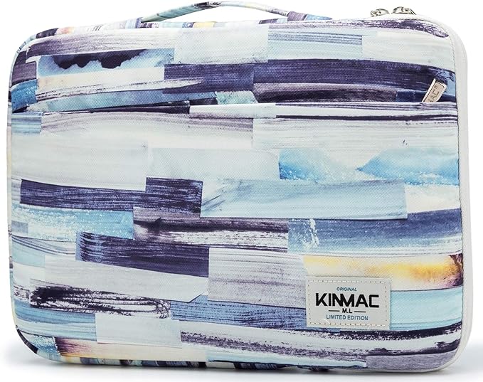 Kinmac 360° Heavy Duty Protective Laptop Computer Sleeve case Bag Cover with Handle for MacBook Pro 14 inch,14 inch-14.4 inch HP Lenovo Dell ASUS Acer Laptop (Color Stripe)