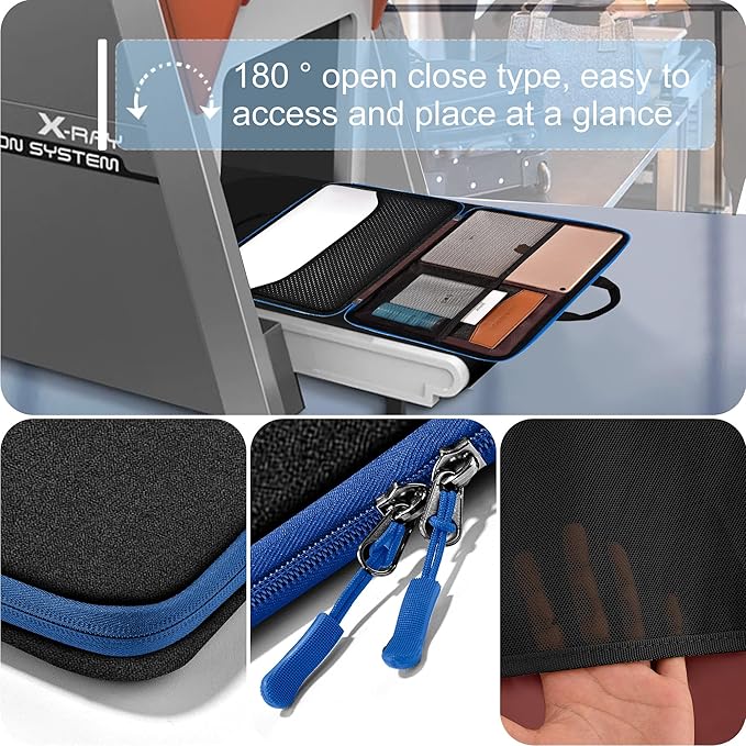 Hseok 13 14 inch Laptop Case Sleeve with Small Case,TSA Computer Handbag Compatible with MacBook Neo/Pro 14 M5/M4/M3/M2/M1,All Models 13.3" MacBook Air/Pro,XPS 13/14,Most 13-14 Notebooks,Black-Blue