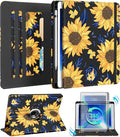 Kidcube for iPad Air 3rd Generation Case/Pro 10.5 Inch Case - Women Girls Kids Cute Rotating Stand Folio Cover with Pencil Holder & Card Slot Kawaii Sunflower Design Cover for iPad Pro 10.5''/Air 3rd