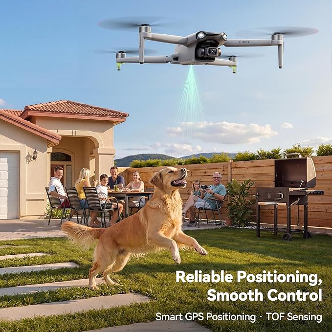 Ruko F11PRO 2 and 1 Spare Battery, Drone for Adults with Camera