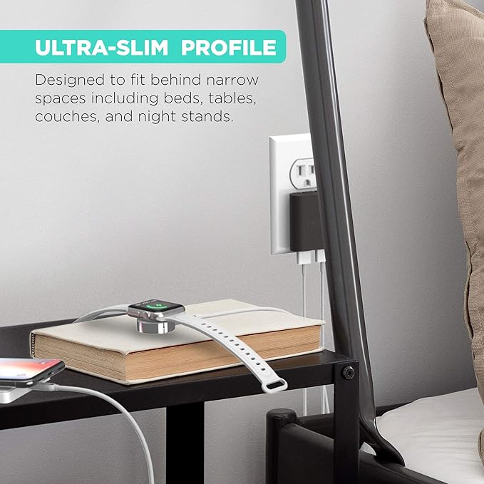 iHome 2-Port USB Wall Charger, AC Pro Multiport Plug Adapter, Phone Charging Block with Dual Ports for Home & Travel