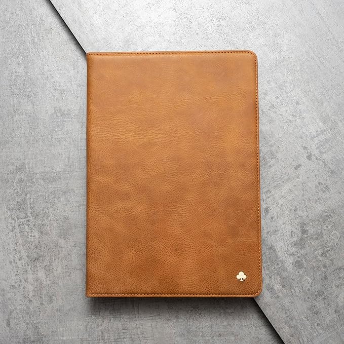Porter Riley - Leather Case for iPad Pro 12.9" 6th / 5th / 4th Gen. Premium Genuine Leather Stand/Cover/Flip Case (Tan)