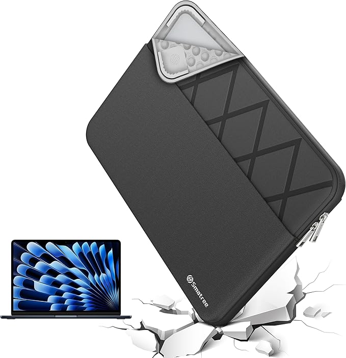 Smatree Laptop Sleeve for 13.3 inch MacBook Air 2017/2015/2014 A1466, for 13.3 inch MacBook Air 2013/2012/2011/2010/2009 A1369/A1304, Laptop Case with Accessory Pocket, YKK Zipper (E415)