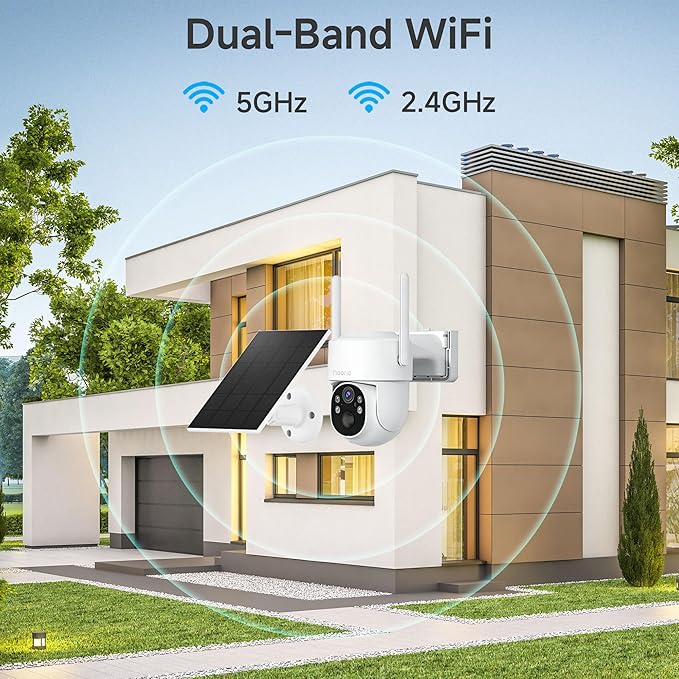 Noorio Solar Security Cameras Wireless Outdoor, 5G & 2.4G WiFi Cameras for Home Security, 1080P Battery Powered Outdoor Camera, Expandable Local Storage, AI Human Detection, Color Night Vision, SD200