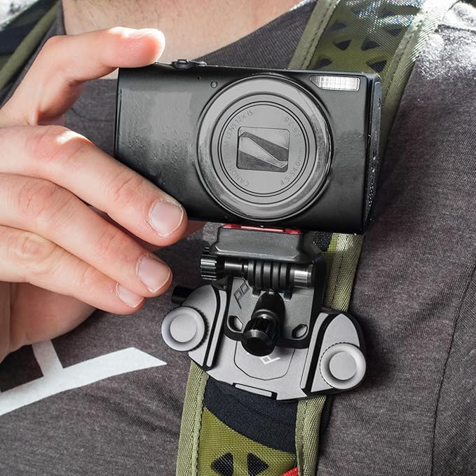 Peak Design POV Kit V2, Action Camera Mount, Low Profile and Quick Connecting, Mounts Action Cameras to Backpacks, Belts and Straps, Adjustable and Secure, Requires Capture Camera Clip