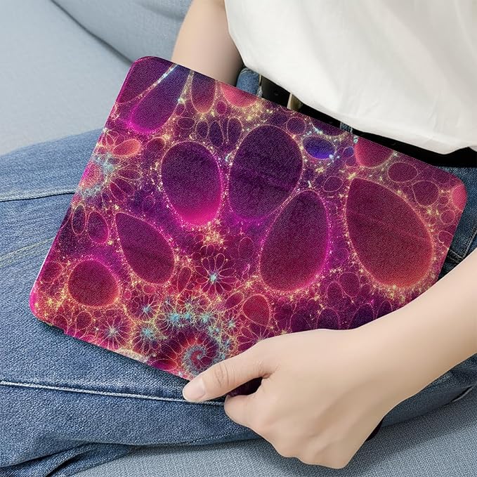 MrARTIST for for iPad Pro 11 Inch Case (M5/M4) 2025/2024 6th/5th Generation Case Cute for Women Girls Girly Kawaii Aesthetic Design for Apple Tablet Cover with Pencil Holder, Purple Flower
