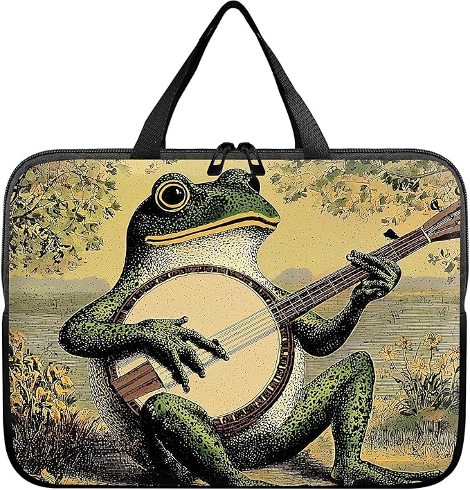 Universal Laptop Sleeve Tablet Case 12 inch, Music Frog Slim Carrying Case Handbag Travel Laptop Bag for Surface Pro 9 8 7/Laptop Go 2 3, MacBook Air 11/12