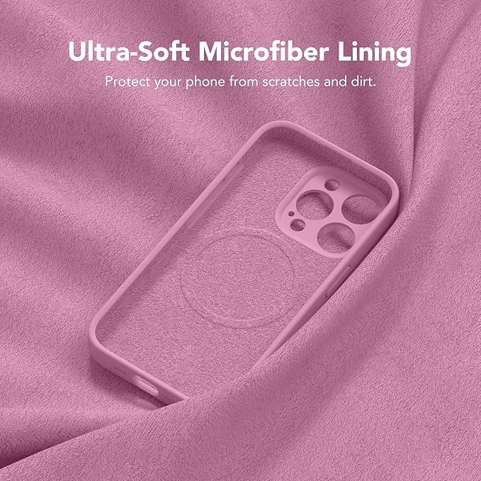 Magnetic for iPhone 15 Pro Case, Compatible with MagSafe, [Full Camera Protection][Screen Protector] Silicone Shockproof Protective Phone Case for iPhone 15 Pro 6.1", Blackcurrant
