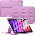 VIKESI Case for iPad mini 7 (A17 Pro) and iPad mini 6,Multiple Angles Magnetic Stand Cover,Shockproof Soft Back,Pencil Holder,and Auto Sleep/Wake,Purple