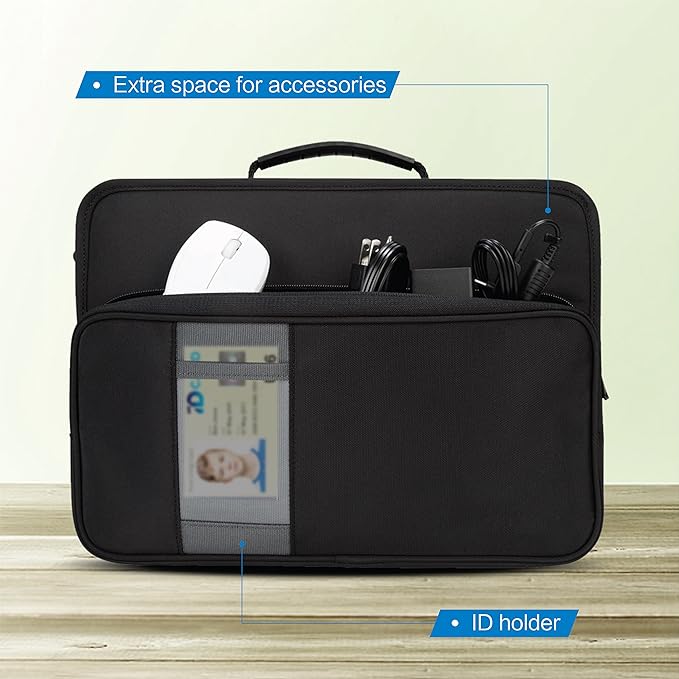 IBENZER 100 Pack Stay in 2.0 13 Inch Shockproof Protective Always On Laptop Sleeve Case for 13.3 MacBook, Chromebook, Surface, Ultrabook, Black LS-BPS-0113BK