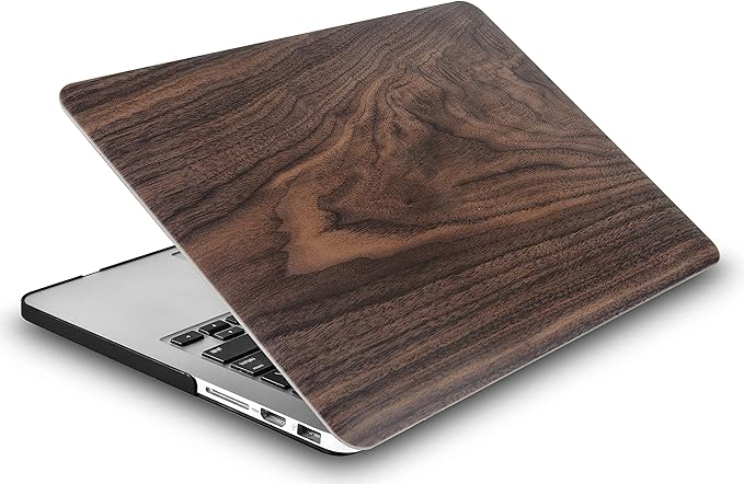 KECC Compatible with MacBook Pro 13 inch Case 2020-2025, 2016-2019 Release M2 M1 A2338 A2289 A2251 A2159 A1989 A1706 A1708 Plastic Hard Shell Case, Walnut Wood