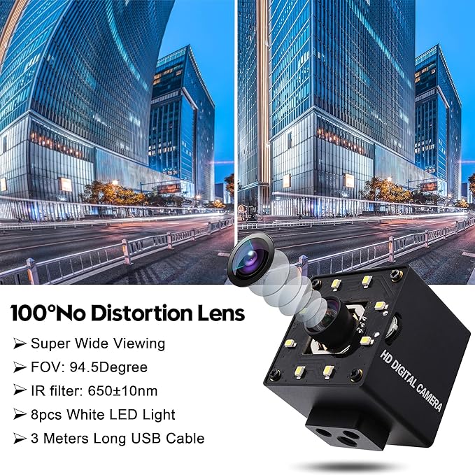 SVPRO 12MP USB Camera with Light, 4K 30fps/1080P 120fps High Speed Lightburn Camera, IMX577 Low Light USB External Computer Webcam with Wide Angle for PC Laptop,Linux,Windows,Android,MacOS