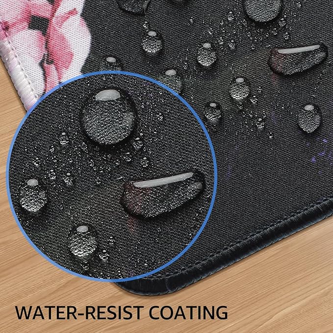KTRIO Large Gaming Mouse Pad Desk Mat, Superior Micro-Weave Cloth, Non-Slip Rubber Base, Stitched Edges, Water-Resistant, for Gamer, Office & Home, 31.5 x 15.7 Inch，Peony Flower