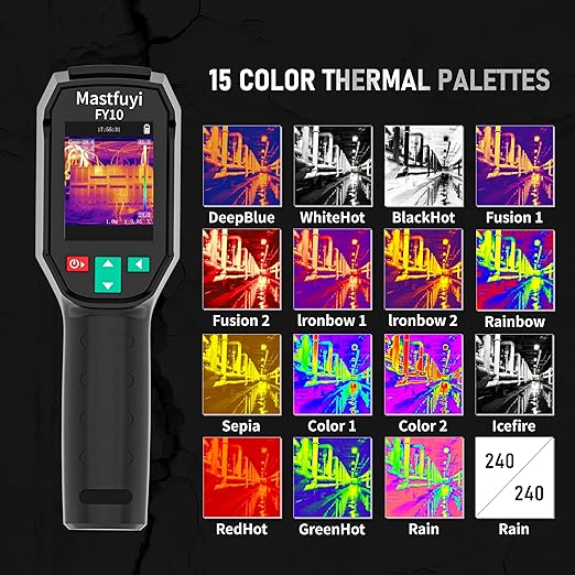 TR10 Thermal Imager, Super Resolution 240×240 Thermal Camera, 25Hz Infrared Camera with Temperature Alarm, -4°F to 1022°F Handheld Infrared Imager, 8-Hour Battery Life Infrared Camera