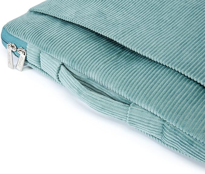 Kinmac Corduroy 360° Protective Water Resistant Laptop Case Bag Sleeve for MacBook Pro 14 inch and 14 inch HP Lenovo Dell ASUS Acer Laptop(Green)