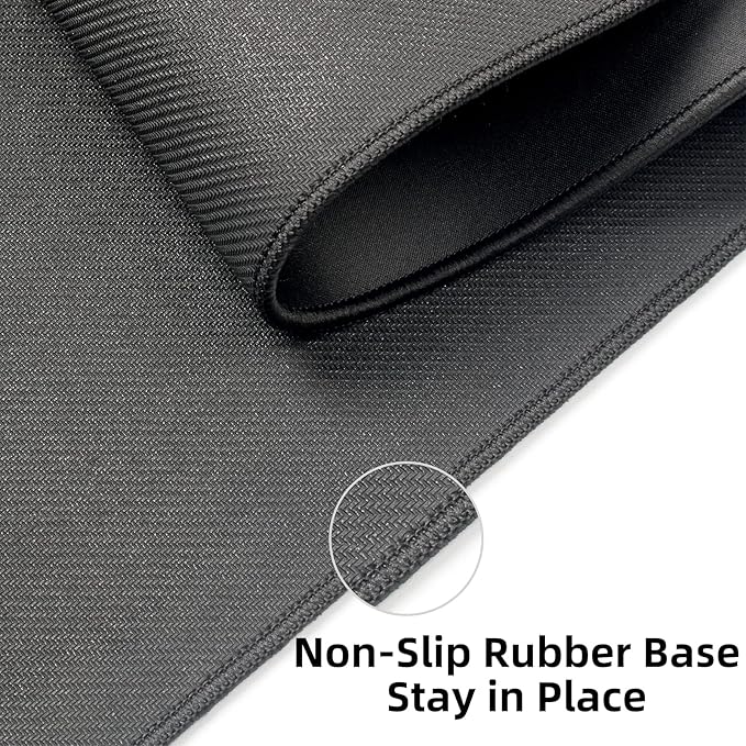 Wolaile Large Mouse Pad, 36x17 in Gaming Mouse Mat,Waterproof and Non-Slip Desktop Pad for Computer Keyboard,Black,XL