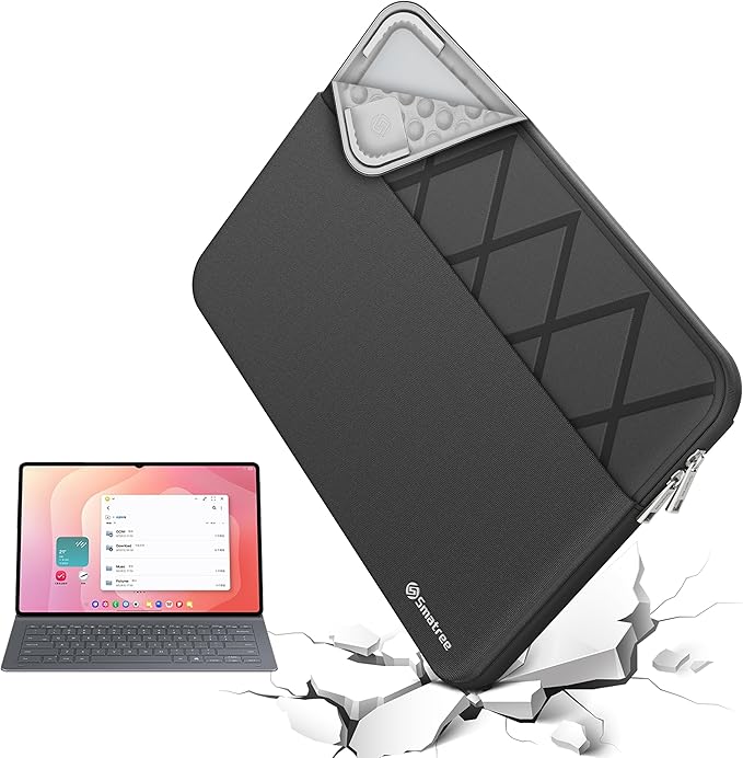 Smatree Laptop Sleeve for 14.6 inch Samsung Galaxy Tab S11 Ultra, for 14.6 inch Galaxy Tab S10/S9/S8 Ultra, Protective Laptop Case with Accessory Pocket, YKK Zipper, Patented Shockproof Design (E469)