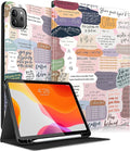 Uppuppy for iPad Air 13 Inch M2/M3, Pro 12.9 Case - Cute Women Girls Girly Aesthetic Pencil Holder Folio Cover Quotes for Apple Air 13" 2024/2025, Pro 6th/5th/4th/3rd Generation Case