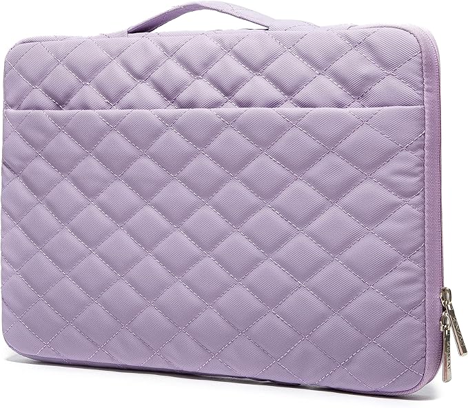 Kinmac 360° Heavy Duty Protective Laptop Sleeve Case Bag Cover with Handle for MacBook Air 13 inch,iPad Pro 13 inch and 13.3 inch HP,Dell,Lenovo,Asus,Acer Laptop (Purple Embroidery)