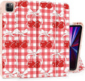 May Chen Case for iPad Pro 11 inch (4th, 3rd, 2nd & 1st Gen) 2022 2021 2020 2018, Trifold Stand + Pencil Holder + Auto Wake/Sleep + Soft TPU Protective Stand Back Cover, Cherry Bow