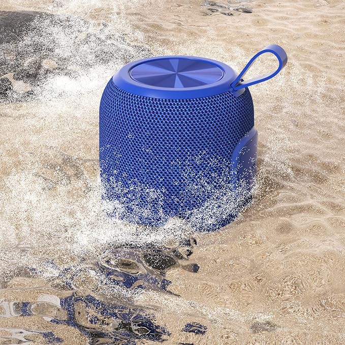 Portable Bluetooeh Speaker Wireless Mini IPX7 Waterproof Speaker 24H Playtime 360° Stereo Surround Sound Bass Small Speakers for Outdoor Travel(Blue)
