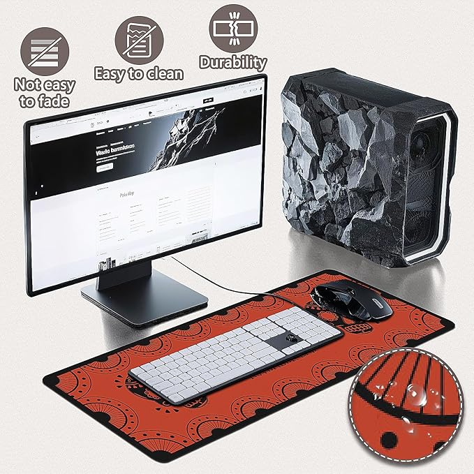 Gaming Mouse Pad - (31.5"×11.8") Skull Large Mouse Pads for Desk - Desk Mat for Keyboard and Mouse with Non-Slip Base, Desks Pad Matfor Game/Office & Home