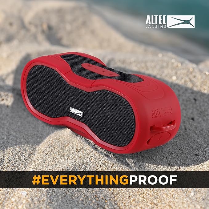 Altec Lansing - BoomJacket Wireless Bluetooth Speaker, Magnetic Waterproof Speaker, IPX7 Outdoor Speaker with 24H Playtime, Portable Speaker with Carabiner, Mountable, Quick Charge