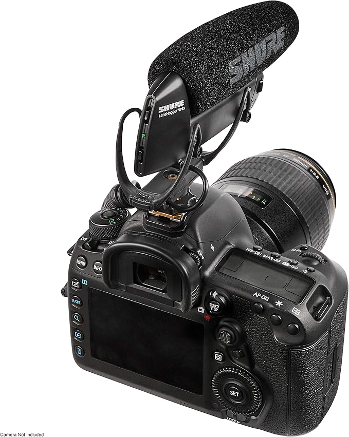 Shure VP83 LensHopper Camera-Mounted Condenser Shotgun Microphone for use with DSLR Cameras and HD Camcorders - Capture Detailed, High Definition Audio with Full Low-end Response