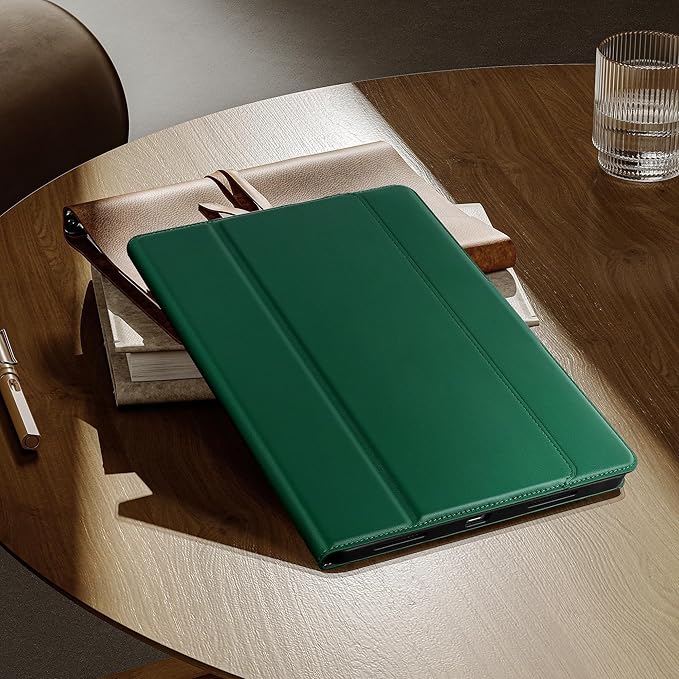 auaua Case for iPad mini 7 (A17 Pro), iPad mini 7th/6th Generation (2024/2021 8.3-inch), with Front Pocket Pencil Holder, Typing Angle Muti-Stand Magnetic Closure Auto Sleep/Wake (Green)